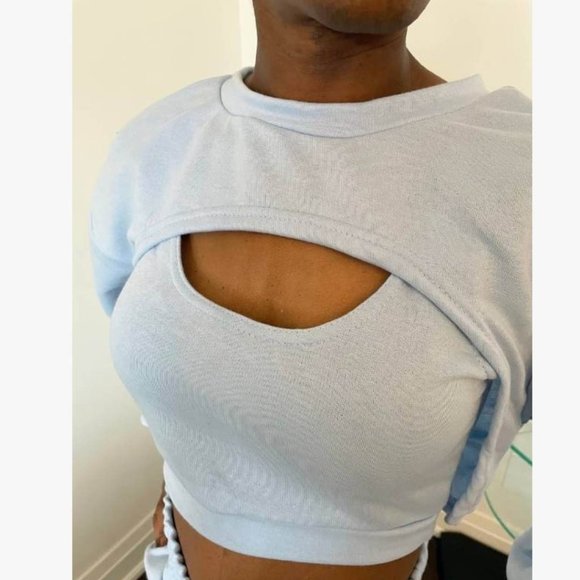 (NWT) 3-Piece Bolero Jogger Set - Blue - Picture 6 of 10